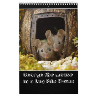 Calendrier George la souris dans une pile de logis 2024 nouve
