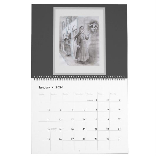 Calendrier Ghost et Gargoyle (Jan 2026)