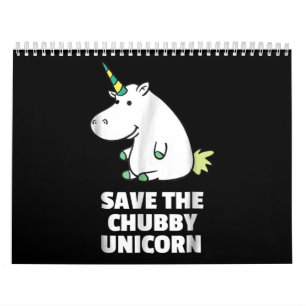 Calendrier Gift Hippo Lover Hippo Chubby Unicorn Cute Hippo