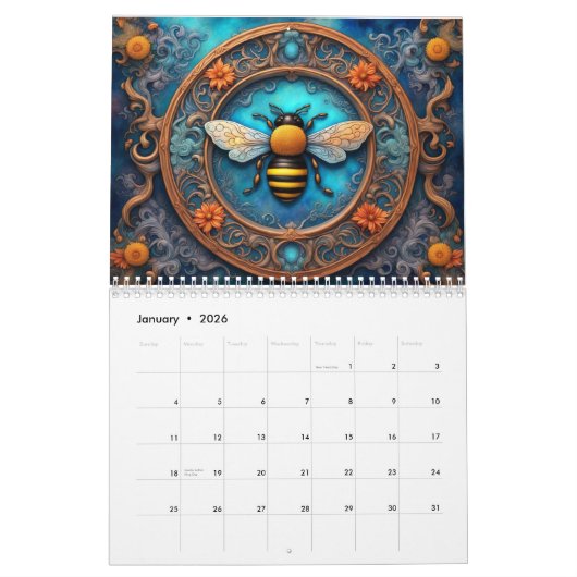 Calendrier Gilded Wings Calendar (Jan 2026)