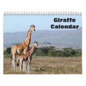 Calendrier Giraffe 2025 (Protection)