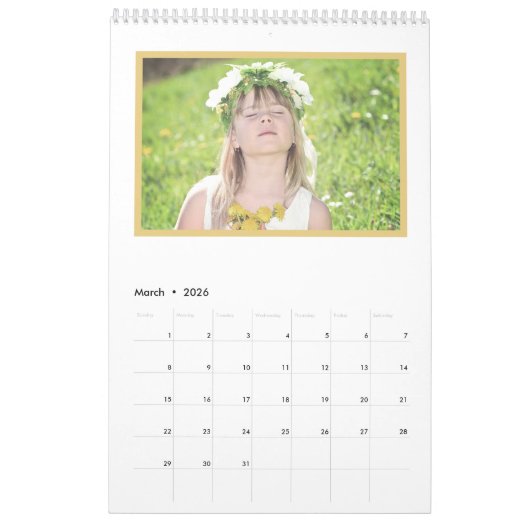 Calendrier Girls Cute Unicorn Personnalisé Nommé Monogramme (Mar 2026)