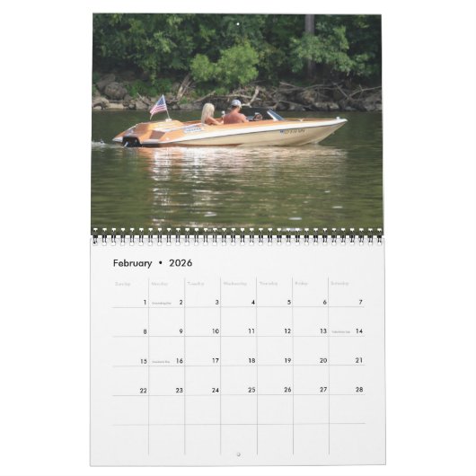 Calendrier glastron classique 2021 (Feb 2026)