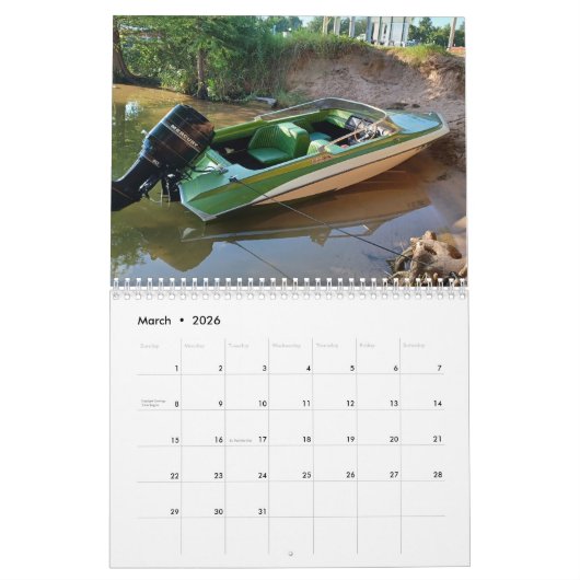 Calendrier glastron classique 2025 (Mar 2026)