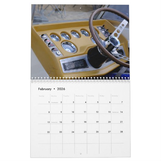 Calendrier glastron classique 2025 (Feb 2026)