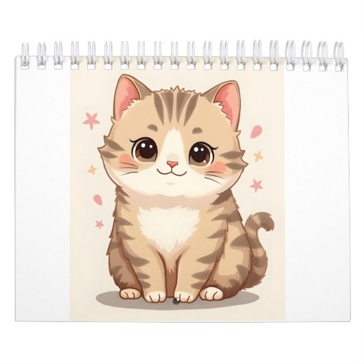 Calendrier Gleeful Chat : Sweet Kawaii Kitten Art pour n'impo (Protection)