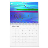 Calendrier Glitch Art Pixels Vaporwave Aesthetic Analog Fault (Mar 2027)
