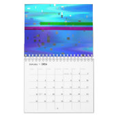 Calendrier Glitch Art Pixels Vaporwave Aesthetic Analog Fault (Jan 2026)