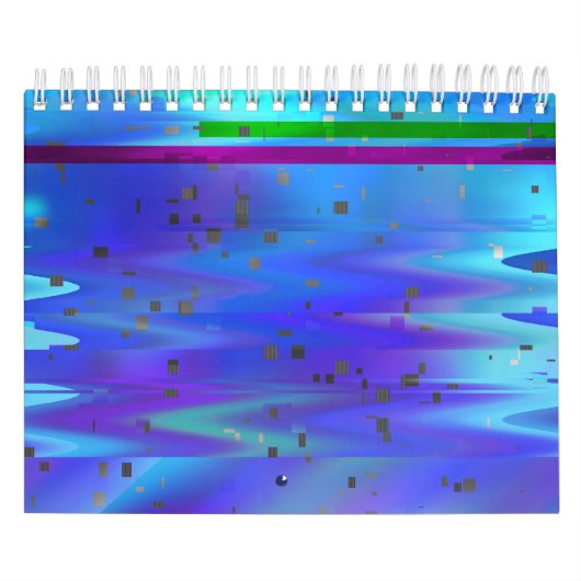 Calendrier Glitch Art Pixels Vaporwave Aesthetic Analog Fault (Protection)