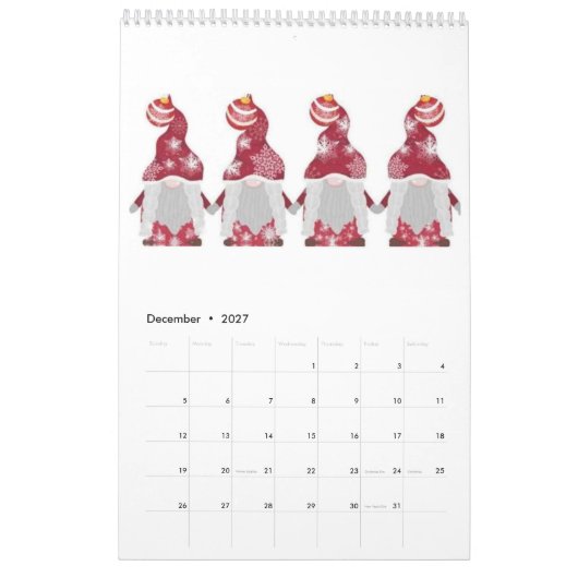 Calendrier Gnome (Dec 2027)