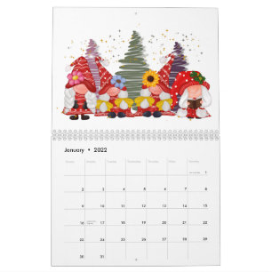 Calendrier Gnome Chaque Année Mignon Adorable Amus