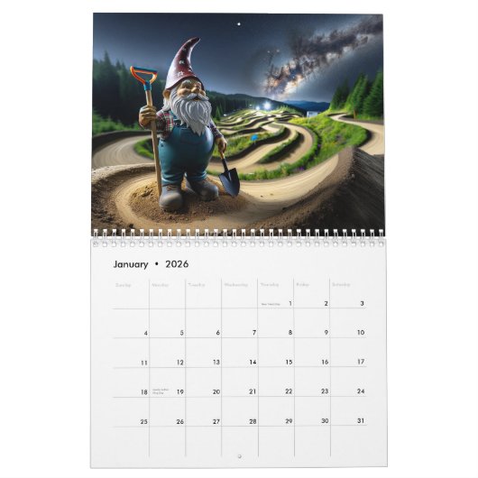 Calendrier Gnome du sentier VTT (Jan 2026)