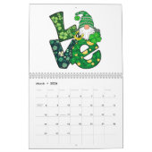 Calendrier Gnome Love Funny Jour de la Saint Patrick (Mar 2026)