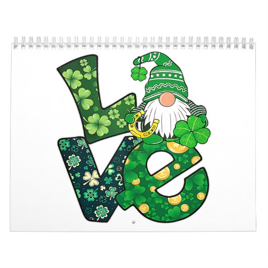 Calendrier Gnome Love Funny Jour de la Saint Patrick (Protection)