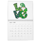 Calendrier Gnome Love Funny Jour de la Saint Patrick (Mar 2027)