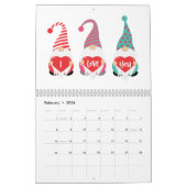 Calendrier Gnomes mignon adorable Calendrier tenda (Feb 2026)