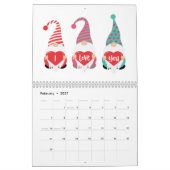 Calendrier Gnomes mignon adorable Calendrier tenda (Feb 2027)