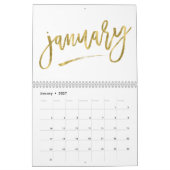 Calendrier Gold Effect Calendar 20xx Blanc (Jan 2027)