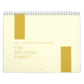Calendrier Gold Minimalist Modern 2026 Wall Calendar (Protection)
