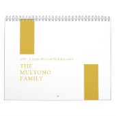 Calendrier Gold Minimalist Modern 2026 Wall Calendar (Protection)