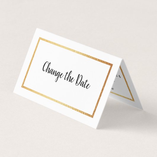 Calendrier Gold Moderne Changer la carte Date (Devant)