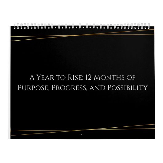 Calendrier Golden Focus: Minimalist Inspirational 12-Calendar (Protection)