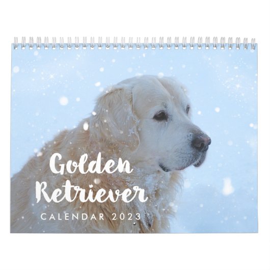Calendrier Golden Retriever 2023 Personnalisé (Protection)