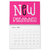 Calendrier Good Vibes Quote PositiveTypographie Arc-en-ciel 2 (Jan 2026)
