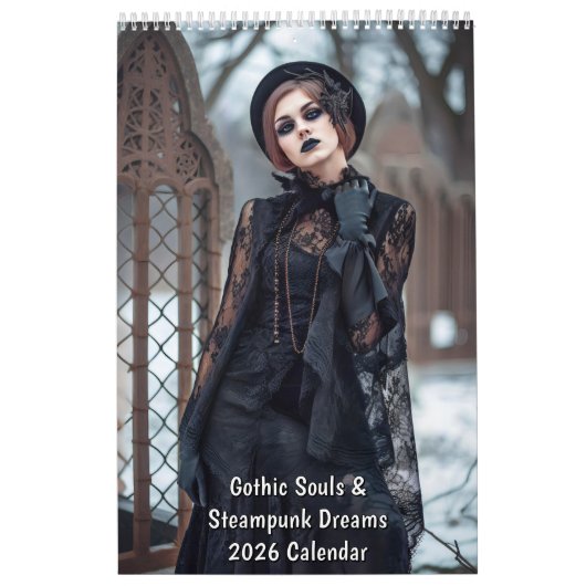 Calendrier Gothic Souls & Steampunk Dreams – 2026 Calendar (Protection)