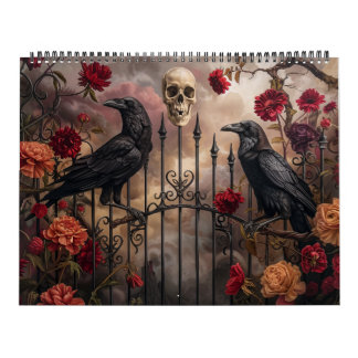 Calendrier Gothique Squelette Imaginaire crâne 2025