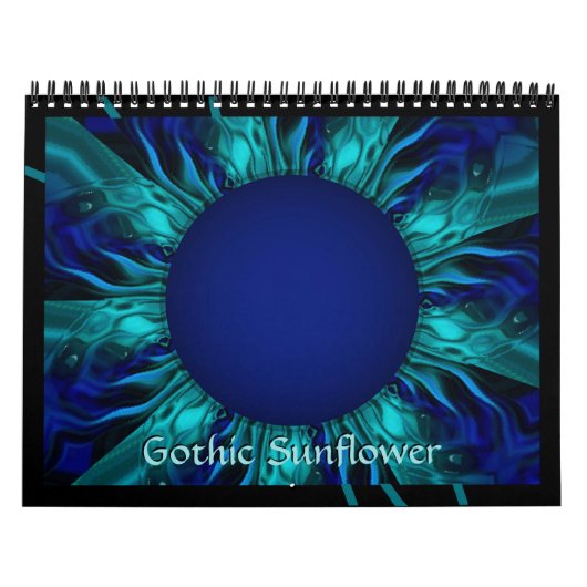 Calendrier Gothique Tournesol Trippy Floral Art (Protection)