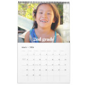 Calendrier Graduation d'or noir K-12 Collage photo 15 Mois (Mar 2026)