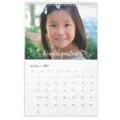 Calendrier Graduation Marine K-12 Script Photo Collage 15 Moi (Jan 2027)