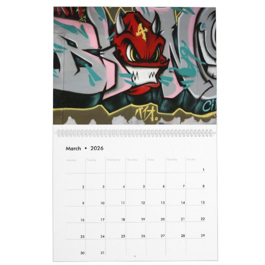 Calendrier Graffiti 2021 (Mar 2026)