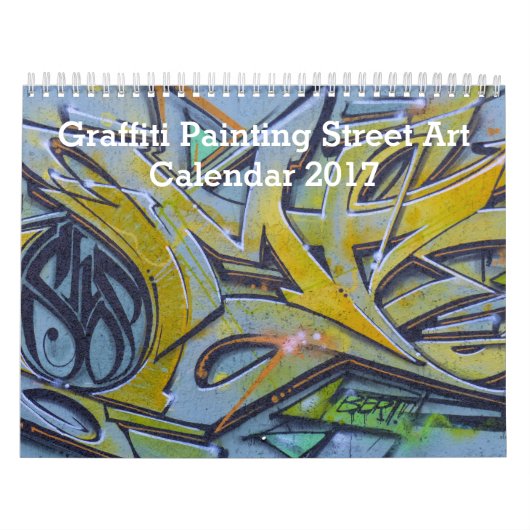 Calendrier Graffiti coloré peignant Street Art 2017 (Protection)