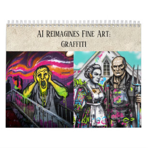 Calendrier Graffiti Urbain Art IA Esthétique - Beaux-Arts Rem