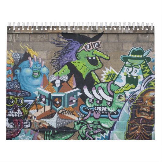 Calendrier Graffitis Funky À Vienne Autriche 2025 (Protection)