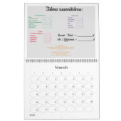 Calendrier GrandCalendrier de deux pages, blanc (Mar 2026)