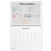 Calendrier GrandCalendrier de deux pages, blanc (Feb 2026)