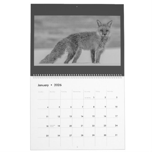 Calendrier GrandCalendrier de deux pages, blanc (Jan 2026)