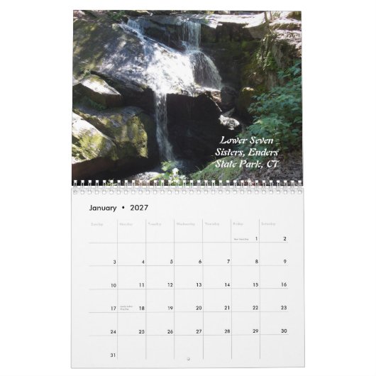 Calendrier Grandes cascades (Jan 2027)