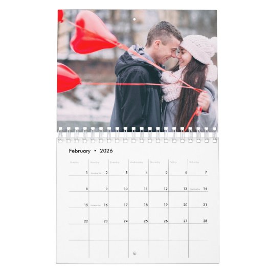 Calendrier Grandes photos modernes et simples 2021 (Feb 2026)