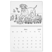 Calendrier Great Dane 18-Month Coloring Personalized (Mar 2026)