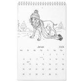 Calendrier Great Dane 18-Month Coloring Personalized (Jan 2026)