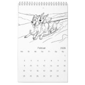 Calendrier Great Dane 18-Month Coloring Personalized (Feb 2026)