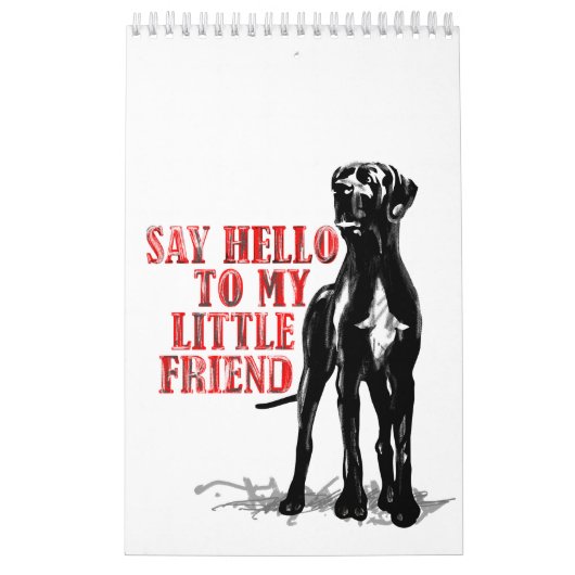 Calendrier Great Dane Calendar Citations blanches (Protection)