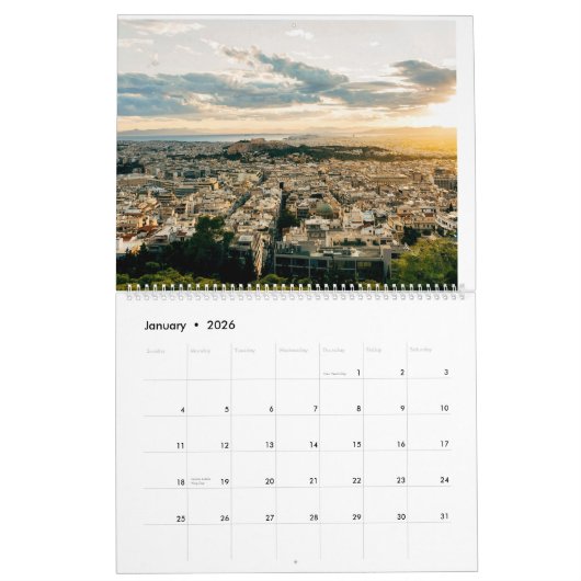 Calendrier Grèce 2025 (Jan 2026)