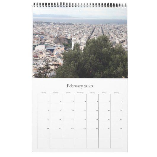 Calendrier grèce d'athènes (Feb 2026)