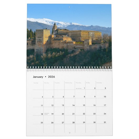 Calendrier Grenade, Espagne 2026 (Jan 2026)
