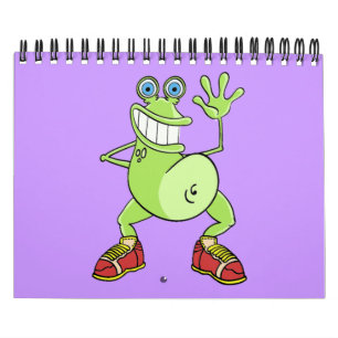Calendrier Grenouille drôle de "art de bande dessinée" de